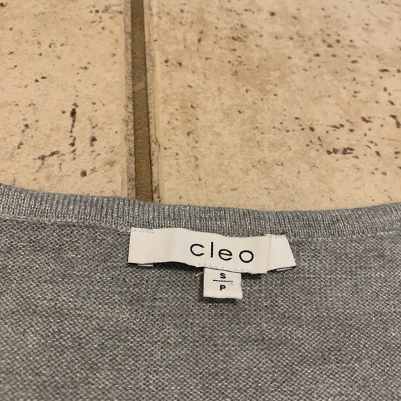Cleo Grey Knit Sweater - Size Small Petite (S/P) - Cable Knit Detail - Picture 4 of 6